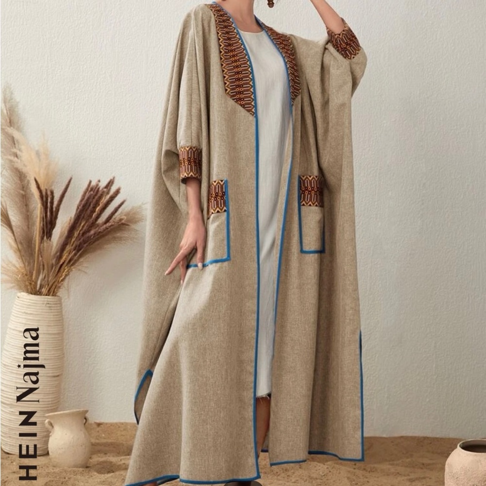 SHEIN Najma Open Front Abaya